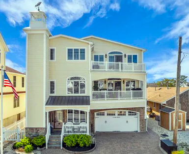 Lavallette oceanfront raised house with dune and stair access
