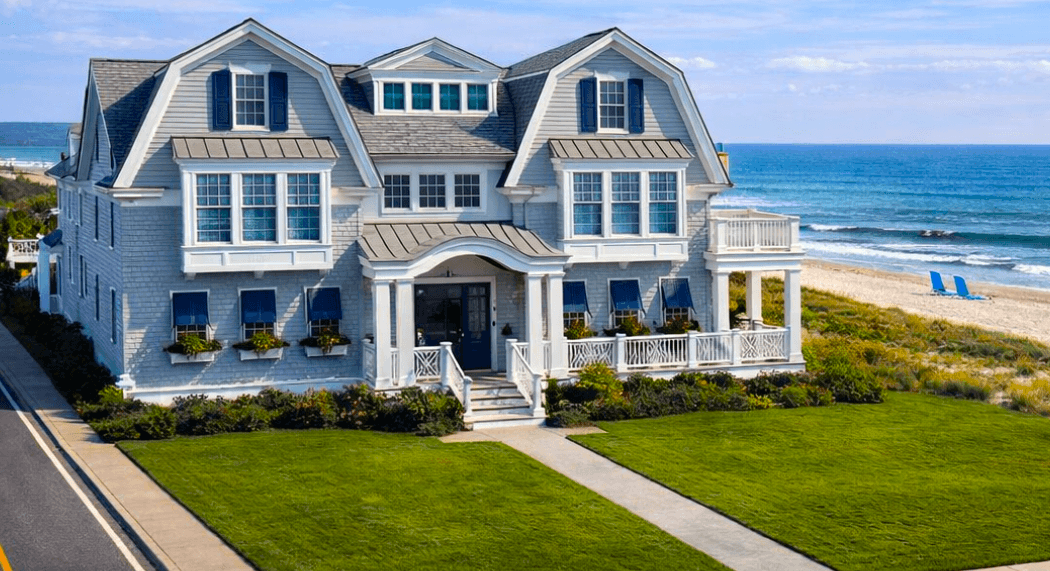 Beautiful residential street lined with premium coastal properties in Margate City New Jersey