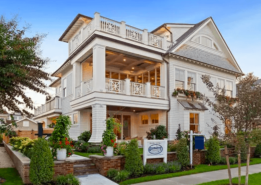 Ocean City raised beach house on pilings with dune protection