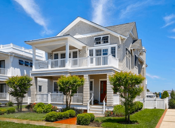 Stone Harbor upside-down style coastal custom estates
